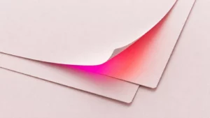 Layered paper panels with gradient light spilling from underneath